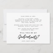 Moderne typografie Godparent-voorstelkaart Kaart (Voorkant)