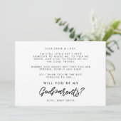 Moderne typografie Godparent-voorstelkaart Kaart (Staand voorkant)