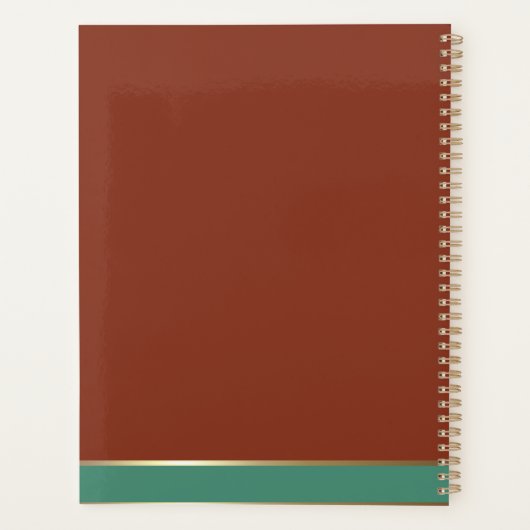 Moderne Typografie Goud Elegant Journal Planner (Achterkant)