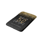 Moderne typografie goud glitter chic 50ste verjaar badmat (Gekanteld)