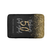 Moderne typografie goud glitter chic 50ste verjaar badmat (Voorkant)