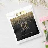 Moderne typografie goud glitter chic 50ste verjaar bedankzakje (Gezegeld)
