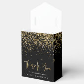 Moderne typografie goud glitters chic 50ste verjaa bedankdoosjes (Geopend)