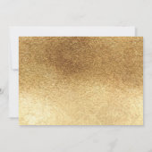 Moderne typografie gouden fotoverjaardagsuitnodigi (Achterkant)