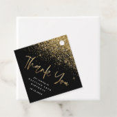 Moderne typografie gouden verjaardag dank u gunst bedankjes labels (In situ)