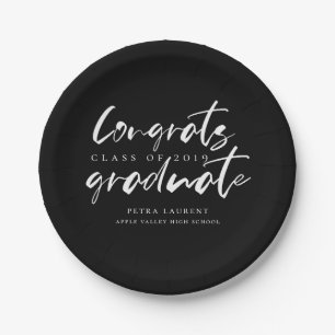 Moderne Typografie Graduation Party Papieren Bordje