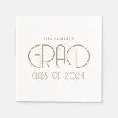 Moderne Typografie Graduation Party Servet (Voorkant)