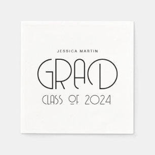 Moderne Typografie Graduation Party Servet