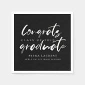 Moderne Typografie Graduation Party Servet (Voorkant)