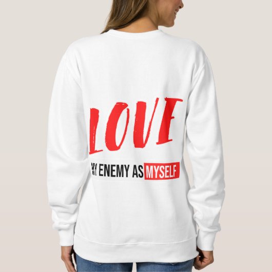 Moderne typografie grafisch tekstontwerp trui (Achterkant)