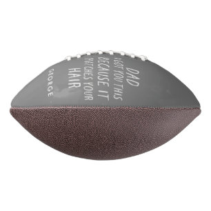 Moderne typografie grappig pap grijs haar dag american football