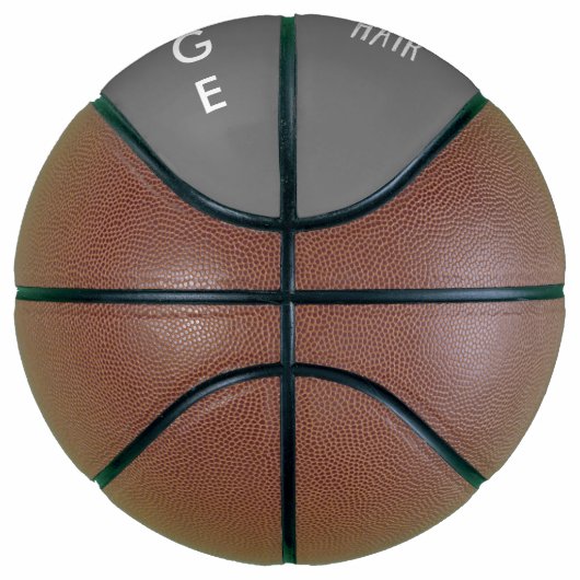 Moderne typografie grappig pap grijs haar dag basketbal (Rechts)