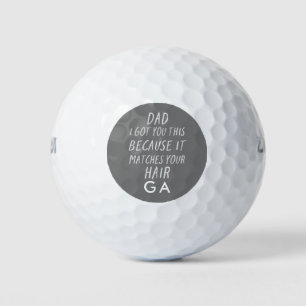 Moderne typografie grappig pap grijs haar dag golfballen