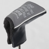 Moderne typografie grappig pap grijs haar dag golfheadcover (3/4 voorkant)