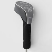 Moderne typografie grappig pap grijs haar dag  golfheadcover (Schuin)