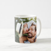 Moderne typografie grappig pap grijs haar dag koffiemok (Voorkant rechts)