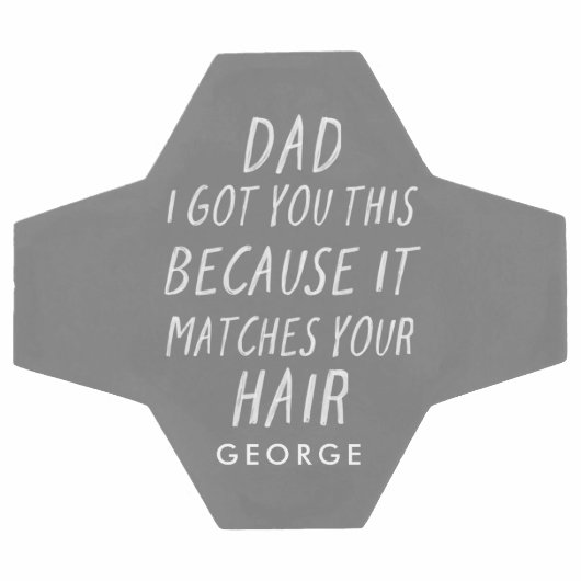 Moderne typografie grappig pap grijs haar dag voetbal (Enkel)