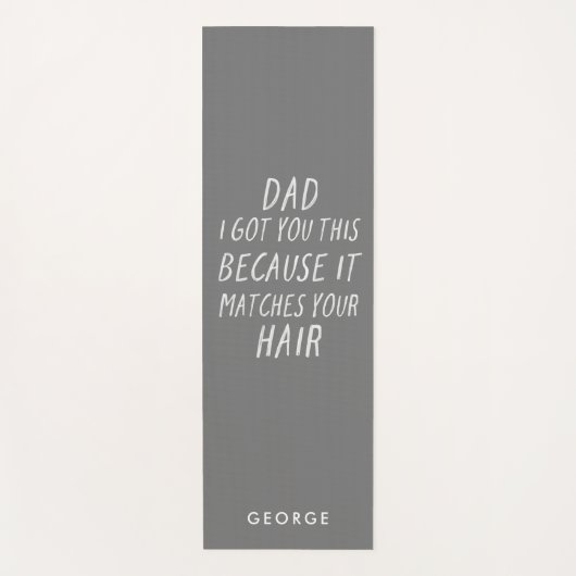 Moderne typografie grappig pap grijs haar dag  yogamat (Voorkant)