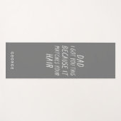 Moderne typografie grappig pap grijs haar dag  yogamat (Voorkant (horizontaal))