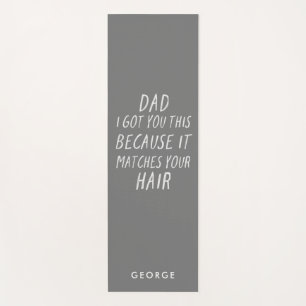 Moderne typografie grappig pap grijs haar vaders d yogamat