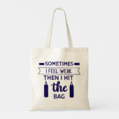 Moderne typografie grappige citaten tote bag (Achterkant)