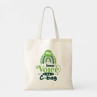 Moderne typografie grappige citaten tote bag