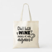 Moderne typografie grappige citaten tote bag (Achterkant)