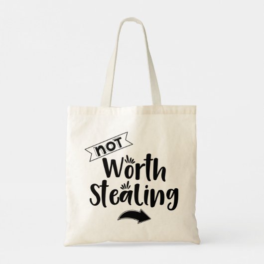 Moderne typografie grappige citaten tote bag (Achterkant)