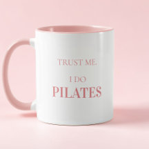 Moderne typografie grappige quote roze Pilates