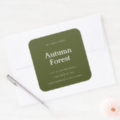 Moderne Typografie Green Packaging Candle Cosmetic Vierkante Sticker (Envelop)