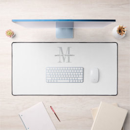 Moderne typografie grijs monogram bureaumat