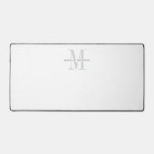 Moderne typografie grijs monogram bureaumat (Voorkant)