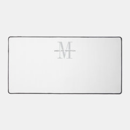 Moderne typografie grijs monogram bureaumat