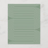 Moderne typografie groen baby shower elegant (Achterkant)