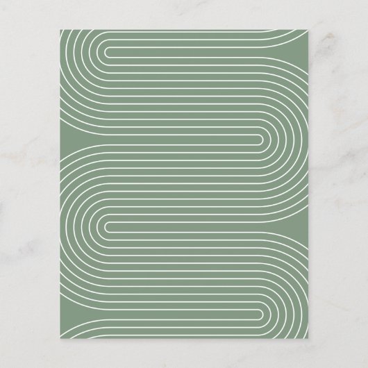 Moderne typografie groen baby shower elegant (Achterkant)