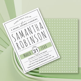 Moderne typografie groen bruiloft vrijgezellenfees kaart