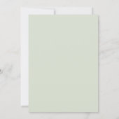 Moderne typografie groene zwangerschap aankondiging (Achterkant)