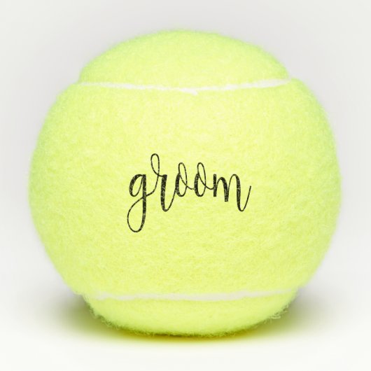Moderne typografie Groom Tennisballen (Voorkant)