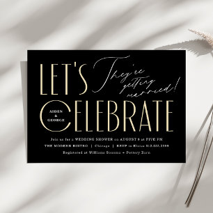 Moderne Typografie Grooms Trouwdouche Kaart