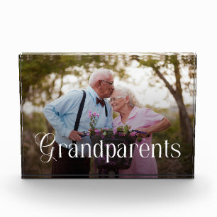Moderne typografie grootouders cadeau met foto