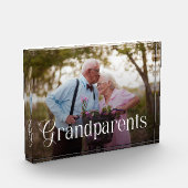 Moderne typografie grootouders cadeau met foto (Links)