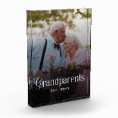 Moderne typografie grootouders cadeau met foto (Links)