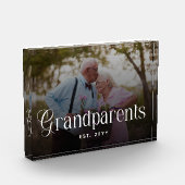 Moderne typografie grootouders cadeau met foto (Links)
