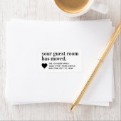 Moderne Typografie Guest Room Moving Black Etiket (Insitu)
