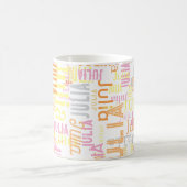 Moderne typografie haar naam koffiemok (Center)