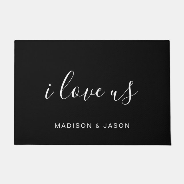 MODERNE TYPOGRAFIE HAND GESCHREVEN GEPERSONALISEER DEURMAT (Voorkant)