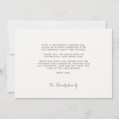 Moderne typografie Happy Kwanzaa foto Feestdagenkaart (Achterkant)