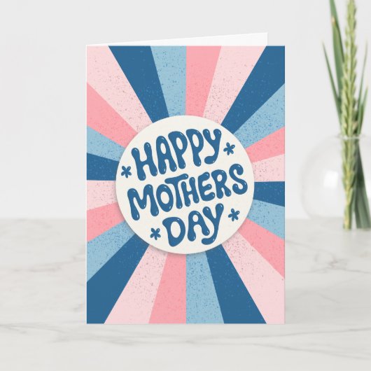 Moderne typografie Happy Mothers Day Kaart (Voorkant)