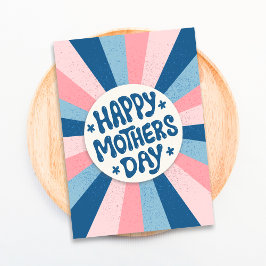 Moderne typografie Happy Mothers Day Kaart