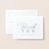 Moderne typografie Hartelijk dank Silver Foil Kaar Folie Kaarten (Voorkant met envelop)
